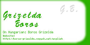 grizelda boros business card